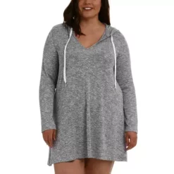 Women's La Blanca Beach Sweater Hoodie Swim Cover Up