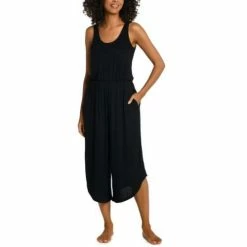 Women's La Blanca Draped Darling Wide Leg Jumpsuit Dress Swim Cover Up