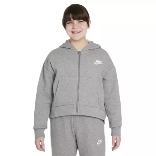 Girls' Nike Sportswear Club Fleece Full Zip Hoodie - Image 8