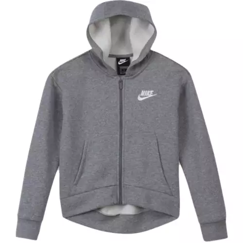 Girls' Nike Sportswear Club Fleece Full Zip Hoodie - Image 9