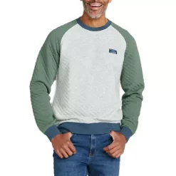 Men's L.L.Bean Quilted Colorblock Crewneck Sweatshirt