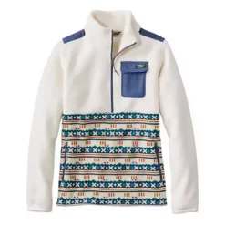 L.L.Bean Women's L.L. Bean Fleece Sherpa Hybrid Pullover Sweater