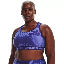 Women's Under Armour Plus Mid Crossback Printed Sports Bra