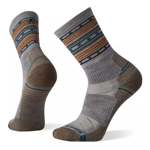 Men's Smartwool Hike Light Cushion Spiked Stripe Crew Socks