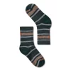Kids' Smartwool Light Cushion Striped Crew Hiking Socks