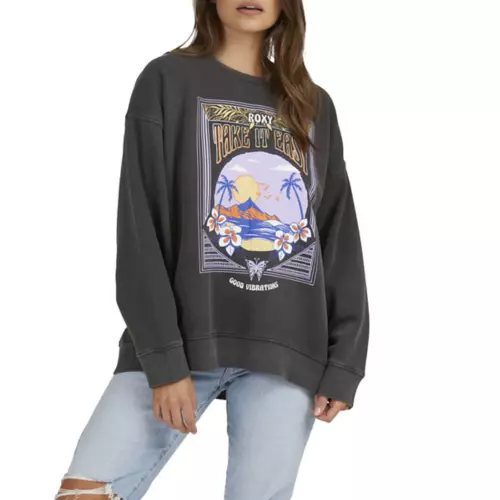 Women's Roxy Into The Night Crewneck Sweatshirt