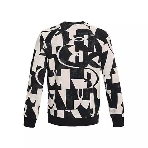 Men's Under Armour Fleece Macro Branded Crewneck Sweatshirt - Image 2