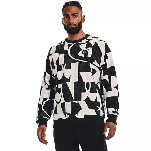 Men's Under Armour Fleece Macro Branded Crewneck Sweatshirt - Image 3