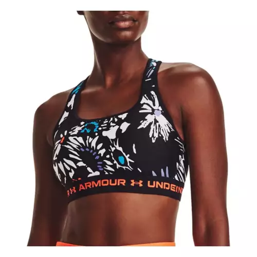 Women's Under Armour Crossback Print Mid Sports Bra