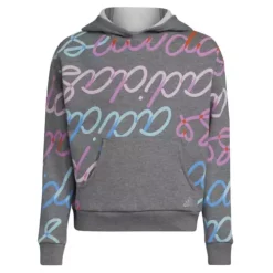 Girls' Adidas Script Fleece Hoodie