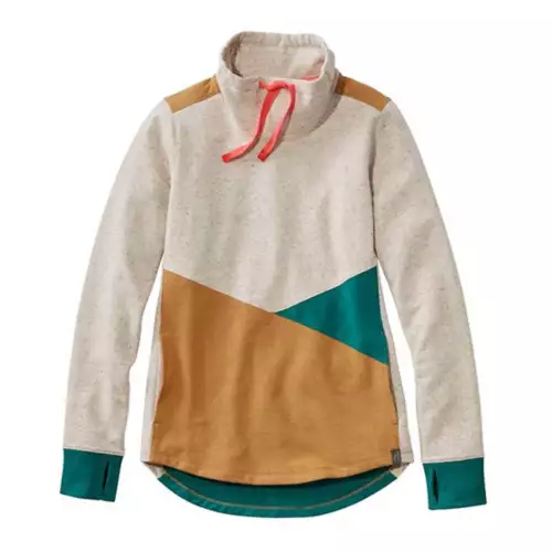 Women's L.L.Bean L.L. Bean Plus Cozy Mixed Knit Colorblock Cowl Neck - Image 3