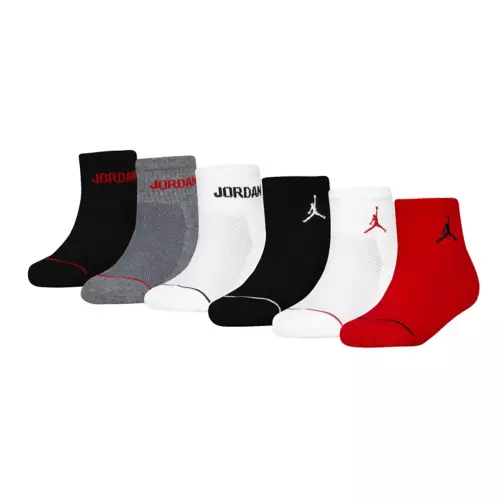 Kids' Jordan Legend 6 Pack Quarter Socks - Image 4