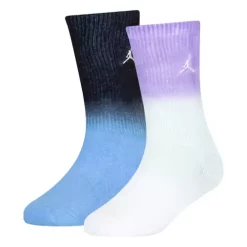 Kids' Jordan Dip Dye 2 Pack Crew Socks