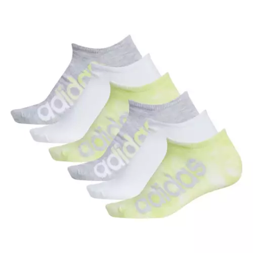 Women's Adidas Linear Superlite Color Wash No Show 6 Pack Crew Running Socks - Image 2